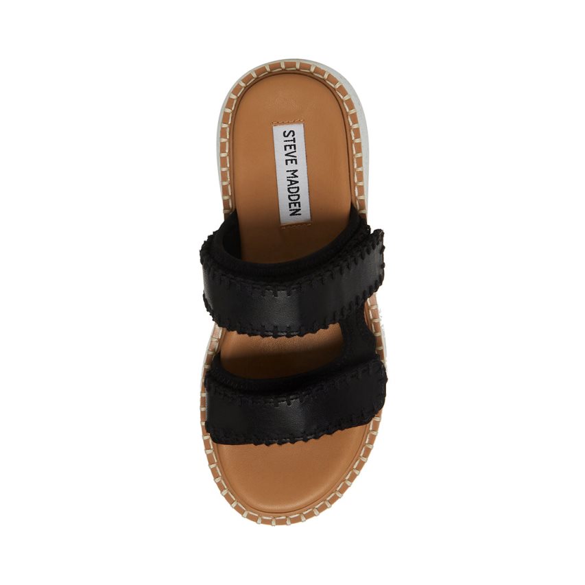 Sandalias de Diapositivas Steve Madden Otto Mujer Negras | ES CJ019E